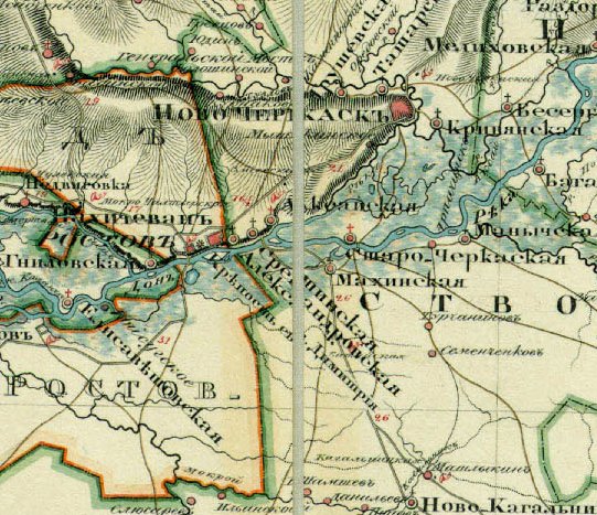 Топографическая карта новочеркасска